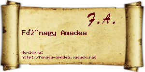 Fónagy Amadea névjegykártya