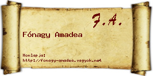 Fónagy Amadea névjegykártya