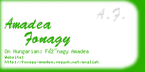 amadea fonagy business card